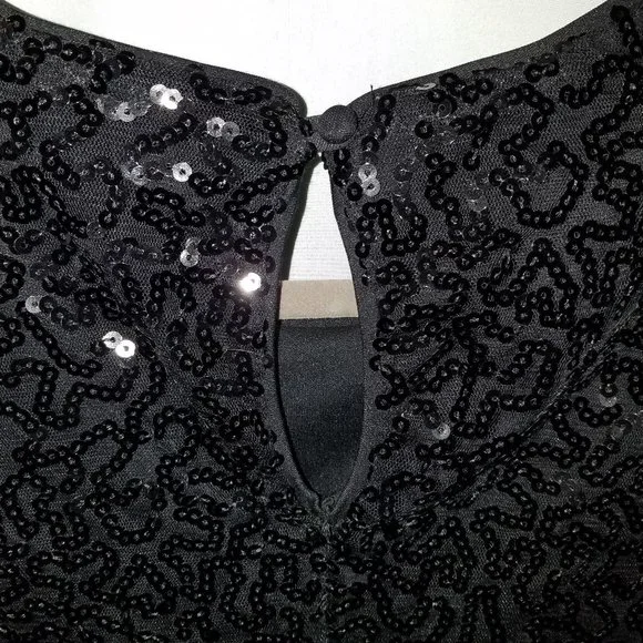 Scoop Neck Sleeveless Sequin Dress - Picture 4 of 10